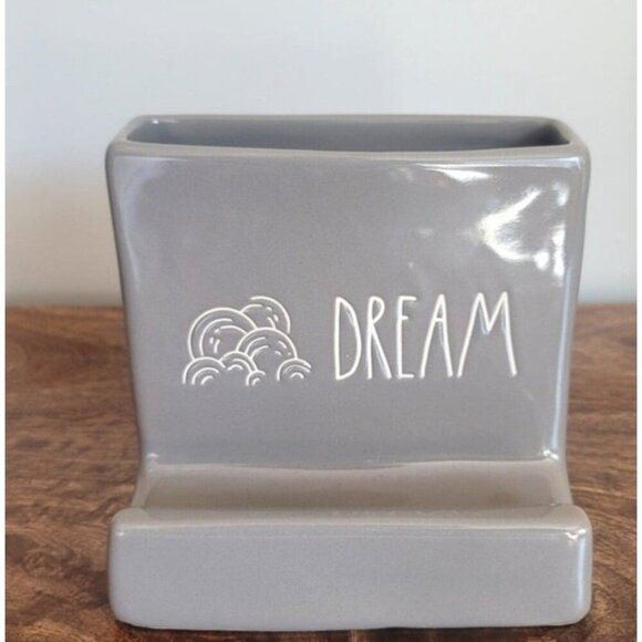 New Rae Dunn Dream Gray Cellphone Remote Control, Pencil, Toothbrush Holder - Picture 1 of 4